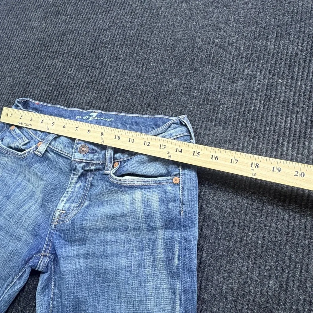 7 For All Mankind Jeans Womens 28 Blue Bootcut Medium Wash Stretch Denim - Picture 6 of 13